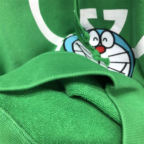 gucci doraemon green hoodie